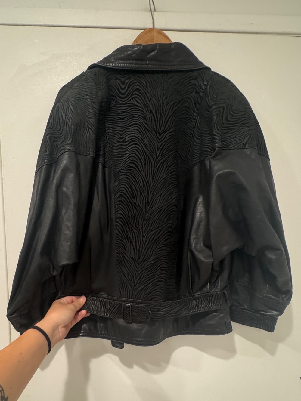 Vintage Black Med Winlit 100% Genuine Leather Jacket - Picture 13 of 17